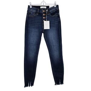 NEW NWT Women's KanCan High Rise Ankle Skinny Button Fly Denim Jeans | Size 5/26